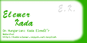 elemer kada business card